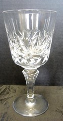 11 Piece Crystal Stemware Criss Cross Design Faceted Stems