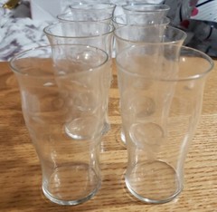 Vintage Pilsner Etched Tumbler’s 8; 4×2.25
