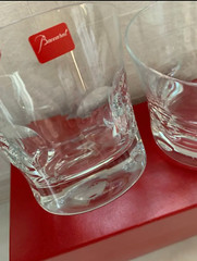 Baccarat Beluga Tumbler Crystal Rock Glass Set of 2 with Box pair glass