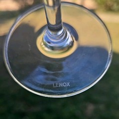 Set of 4 Lenox OXYGEN Red / White Wine Crystal Glasses 8.5″ Tall 12oz BEAUTIFUL