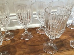 Set of 6 Fostoria Heritage 7.25” Glass Water Goblets VGC