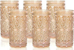 Amber Drinking Glasses, Vintage Drinking Glasses, Amber Glassware, Drinking Glas