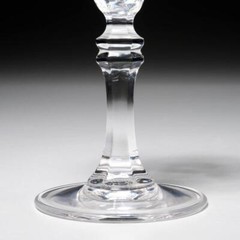 Tiffany and Co Newport Cut Glass Art Deco Wine Glasses 6.5″h Pair A