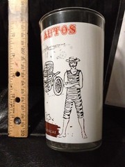 ANTIQUE AUTOS MID CENTURY TUMBLER GLASS 1906 AUTOCAR NEW OLS STOCK ESTATE READ’