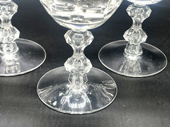 Set of 4 High Quality Cut Crystal Port Wine / Sherry Stems Glassware