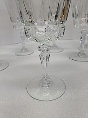 7 VNTG Lady Victoria France Crystal Stemware Chantelle Wine Glasses Goblet 7.5″