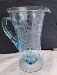 Fostoria Versailles Blue Pitcher Large 9- 3/4″ 48 Ounces