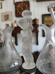 Rare Oil And Vinegar Cruet Crystal Baccarat Cherub G7