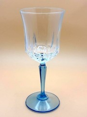 GORGEOUS Vintage Art Deco American Heritage Blue Stemmed Wine/Water Goblets 6pc