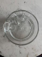 Vintage/Krosno Poland 6-piece vodka serving set Crate & Barrel