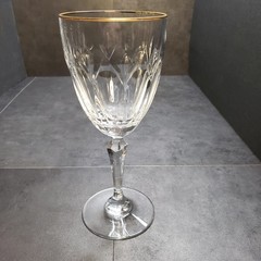 Vintage Gold Trim Goblets Gorham Crystal Royal Devon