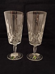 1 Waterford crystal Lismore iced beverage glass Platinum rim.