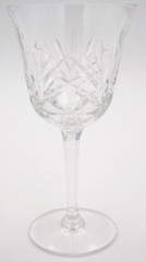Gorham Full Lead Crystal Wine Glass Cherrywood Pattern 7.5″ Goblet West Germany
