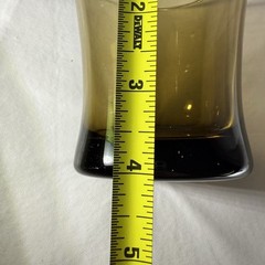 Linden MCM Mocha Smoked Flared 12 oz Low Ball Bar Glass.