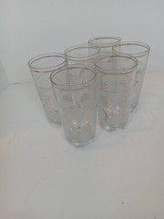 MCM «DISCOVER ITALY» 6 DRINKING GLASSES WHEAT SHAFT DESIGN 1960’S