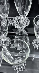 7 Berwick Boopie Cut Rose Juice Goblets 4oz Anchor Hocking VTG Rare USA 7pc