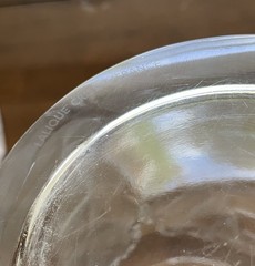 Vintage Lalique Crystal Large 9” Chene Oak Leaf Pitcher