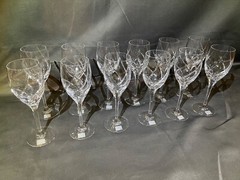 12 Piece Set of Mikasa Olympus Crystal Water Goblets 9″ with Original Sticker