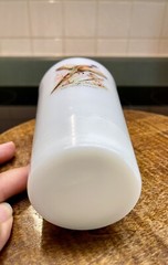Vintage Anchor Hocking Fire King Milk Glass RingNecked Pheasant🪺 5 X 3″ Tumbler