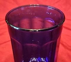 Luminarc Arcoroc Cobalt Blue Glass 10 Panel Tall Tumbler Made in France