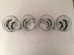 Federal Glass Co 4-Lot Antique Auto (Cadillac Ford Maxwell Packard) Tumblers