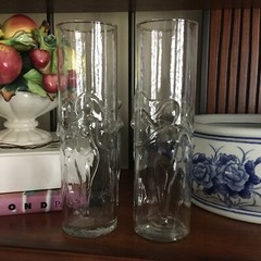 Libbey La Femme Female Tall Cocktail Glass Pair of 2 Tumbler 3D Nude Women 8.75″
