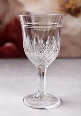 Copa Country Vidrio Glass Vintage Cut Glass Goblet Wine Water Crystal Look