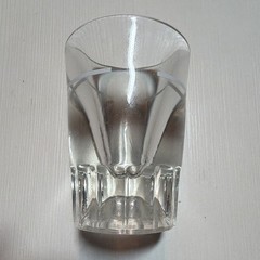 Vintage Heavy Shot Glass 3″ Tall. Beveled Bottom W/Pour Line. Weighs 11 oz