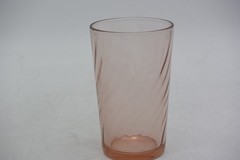 Arcoroc Rosaline Pink Swirl Optic Juice Glass 8oz Cristal D’Arques Durand France