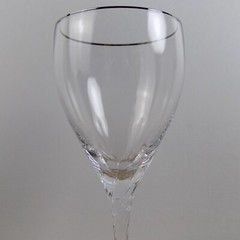 Lot of 5 Lenox Crystal Encore Platinum 7 7/8″ Wine Glasses Goblets