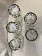 MCM Set of 5 Grapevine Highball Glasses – Olive & Gold – Libbey Style, 1950s