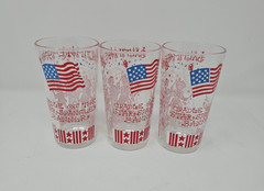 Vtg Continental Can Co Baltimore 1970 Star Spangled Banner Glass Tumbler Lot