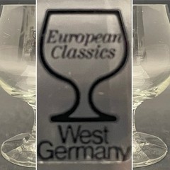 European Collection 6pc Crystal Brandy Snifter Glasses 1983 West Germany 14oz