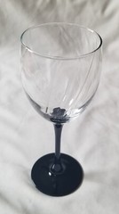 CRISTAL D’ARQUES-DURAND ASTRA (BLACK STEM) 7 7/8-inch WATER GOBLET EXCELLENT