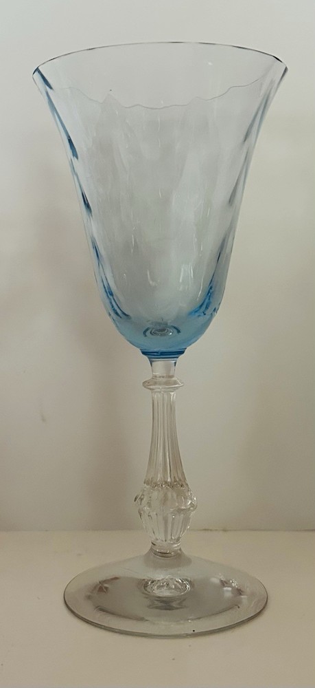Fostoria Blue Wave Crest Water Goblet