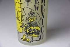Vintage Hazel Atlas Frosted Souvenir Glass Tumbler New Mexico