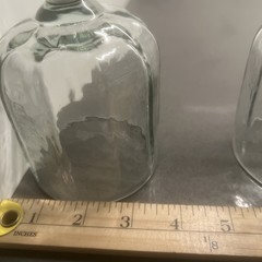 2 Hand Blown Made In India Tulip Water/Wine goble Textured 6 1/2”