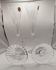 4 Crystal «Millennium 2000» Cristal D’Arques Champagne Flutes