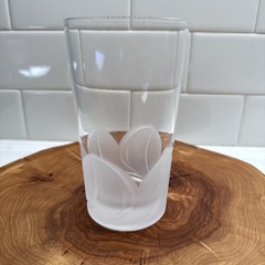 SET OF 5 CRISTAL D’ ARQUES FLORENCE FROSTED PETALS HIGHBALL GLASSES 5 3/8 IN