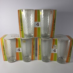 Vtg Luminarc Boxed Hi-ball Glasses Tumblers x 12 Made In France 33cl