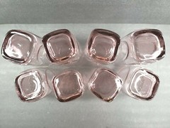 Libbey Imperial Plum (4) Cooler (4) Old Fashioned Glasses Set Pink Bar Tumblers