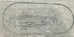 Clear Cristal D’Arques-Durand Butter Dish LID ONLY 6-Sided Stem 6-1/8″ x 2-7/8″