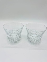 Baccarat Gloria 2016 Year Tumbler Crystal Rock Glass Set of 2 Unused w/box Japan