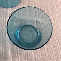 Littala Kartio Sea Blue Glass Tumbler Tapio by Man Franck Eight Glasses