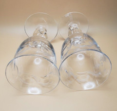 Heisey Glass Lariat Claret Wine Glass with Moonglo Cutting – set of 2