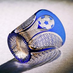 2026 World Cup 11.6oz Themed Blue Trophy Inspired Crystal Glass Whiskey Tumbler