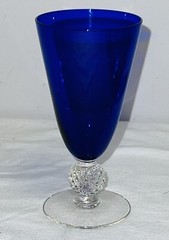 Morgantown GOLF BALL RITZ BLUE 5″ – 5 oz FOOTED JUICE TUMBLER