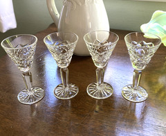 Set of 4 Waterford Crystal ALANA 3 3/8″ Cordial/Liqueur Signed Glasses -Mint