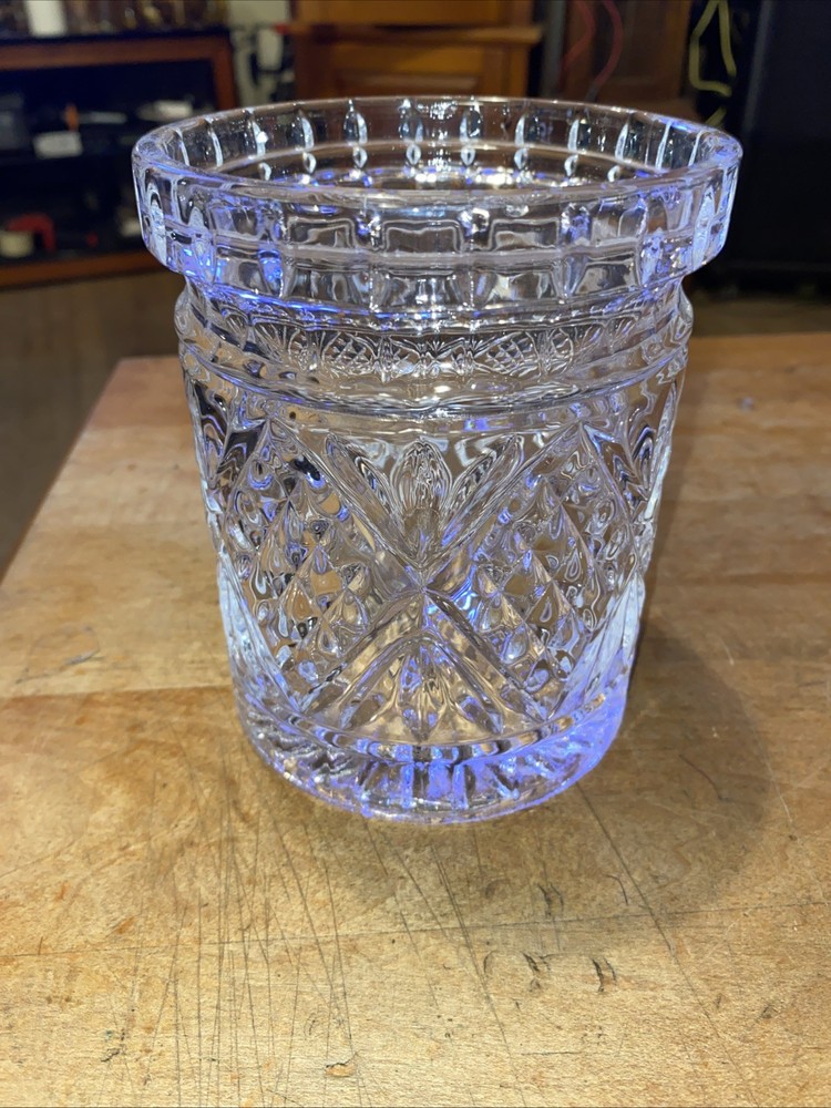 Leaded Crystal Biscuit Barrel Jar Without Lid