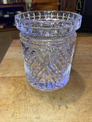 Leaded Crystal Biscuit Barrel Jar Without Lid